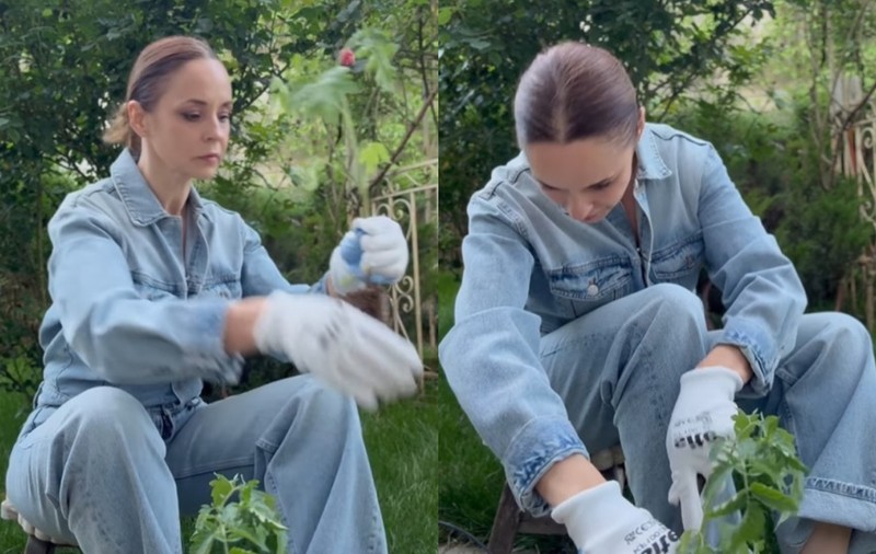 Andreea Marin, în ipostaze de nerecunoscut. În salopetă și cu mâinile în pământ, muncește în grădină