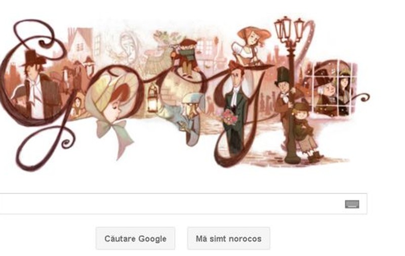 Google celebrează 200 de ani de la naşterea lui Charles Dickens