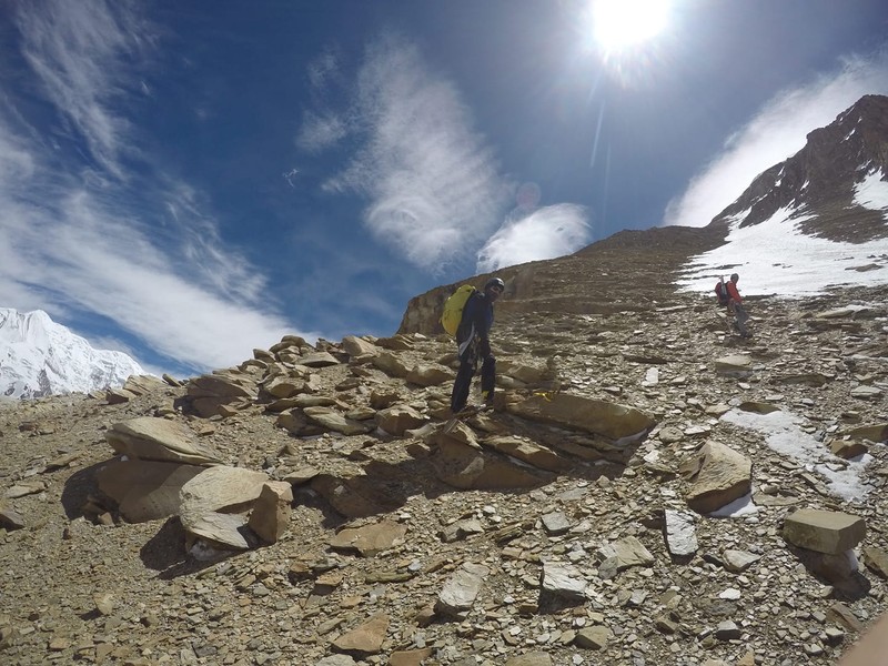 Horia Colibășanu și Marius Gane au încercat să deschidă o rută nouă pe Dhaulagiri și în 2019. Foto: Facebook Horia Colibasanu