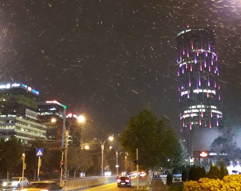 FOTO| Prima ninsoare în București din 2018