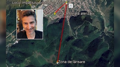 Colaj pilotul Vali Cîrlan, zona accident