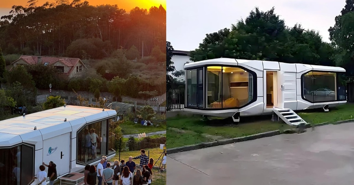 mai multi oameni la vizionarea casei modulare importate din China// Casa capsula