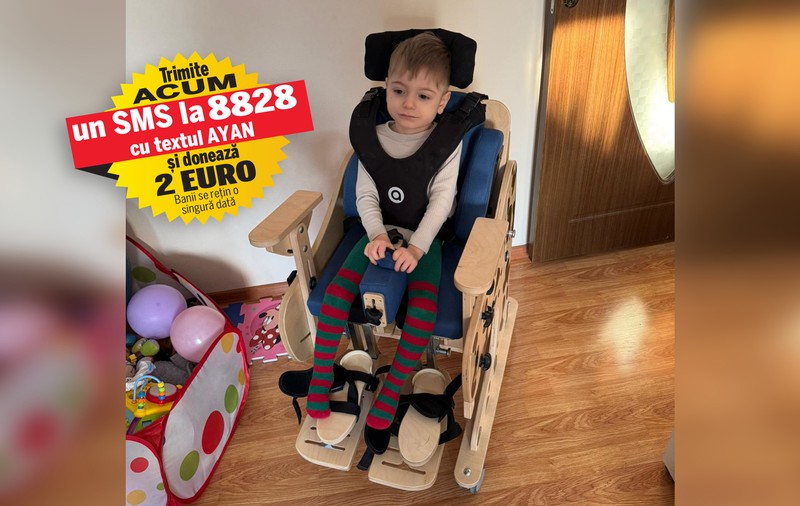 Ayan, care suferă de o boală genetică rară, poate fi tratat în Slovacia. Băiețelul de patru ani are nevoie de 7.000 de euro pentru transplantul cu celule stem, recomandat de specialiști