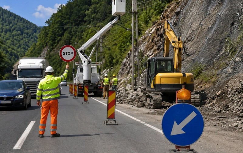 Circulația pe Valea Oltului, restricționată toată vara, între Călimănești și Câinenii Mari: rutele alternative dublează durata drumului Pitești-Sibiu