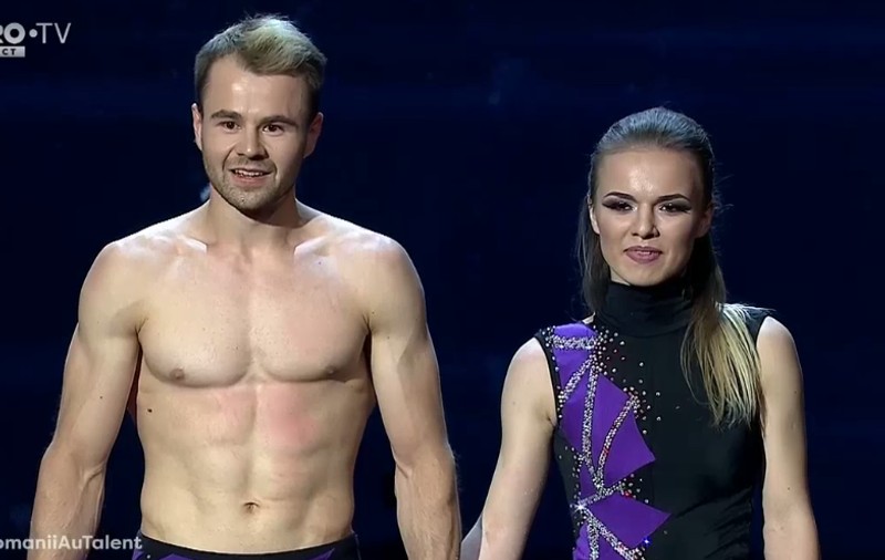 Anastasia și Serghei, cuplul care a făcut senzație pe scena “Românii au talent”. “Mi-am imaginat că acolo sunt eu cu Măruță”