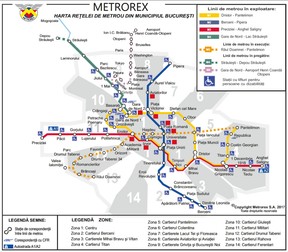 Harta cu stațile de metrou sursa foto | Metrorex