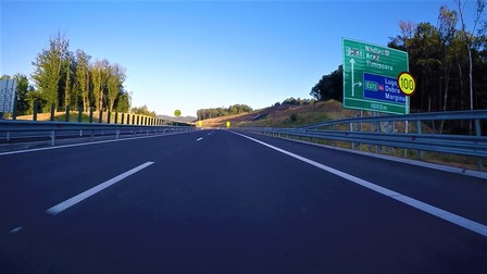 Imagine de pe autostrada Lugoj-Deva
