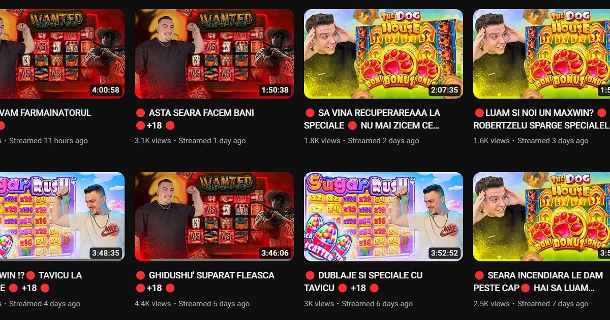 Influenceri care promovează păcănelele online. Captură foto via Youtube / Pressone