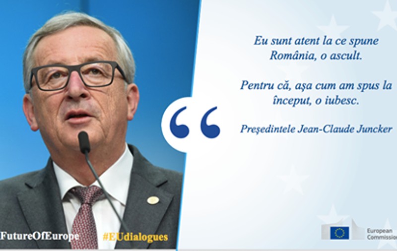 Jean Claude-Juncker, în dialog cu cetățenii: România şi cu mine avem aproape o poveste de dragoste