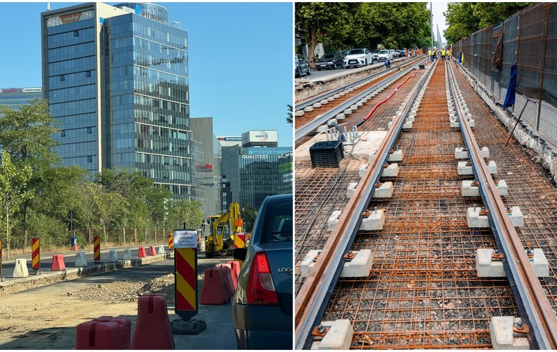 „Sistare lucrări. Lipsă finanțare”. Reabilitarea liniei 5 de tramvai din București, pusă pe pauză de constructor. Acuzații la adresa PMB