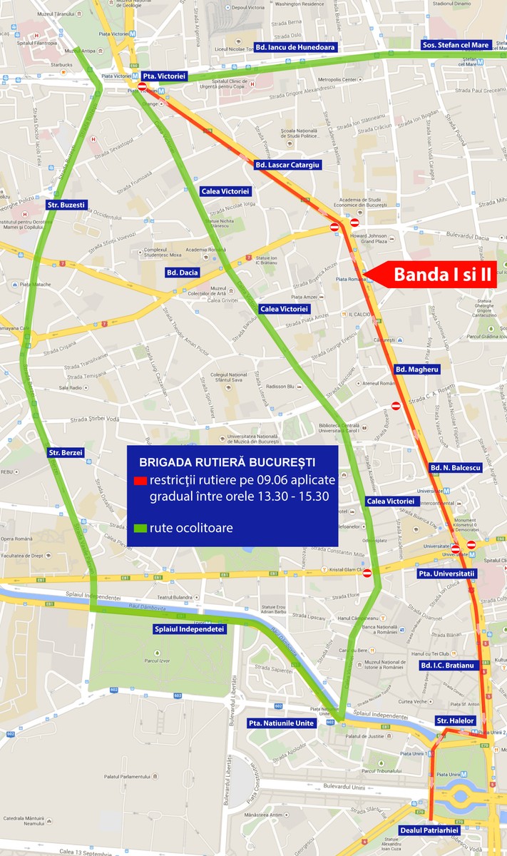Harta cu restricţii, pentru Marșul Normalității