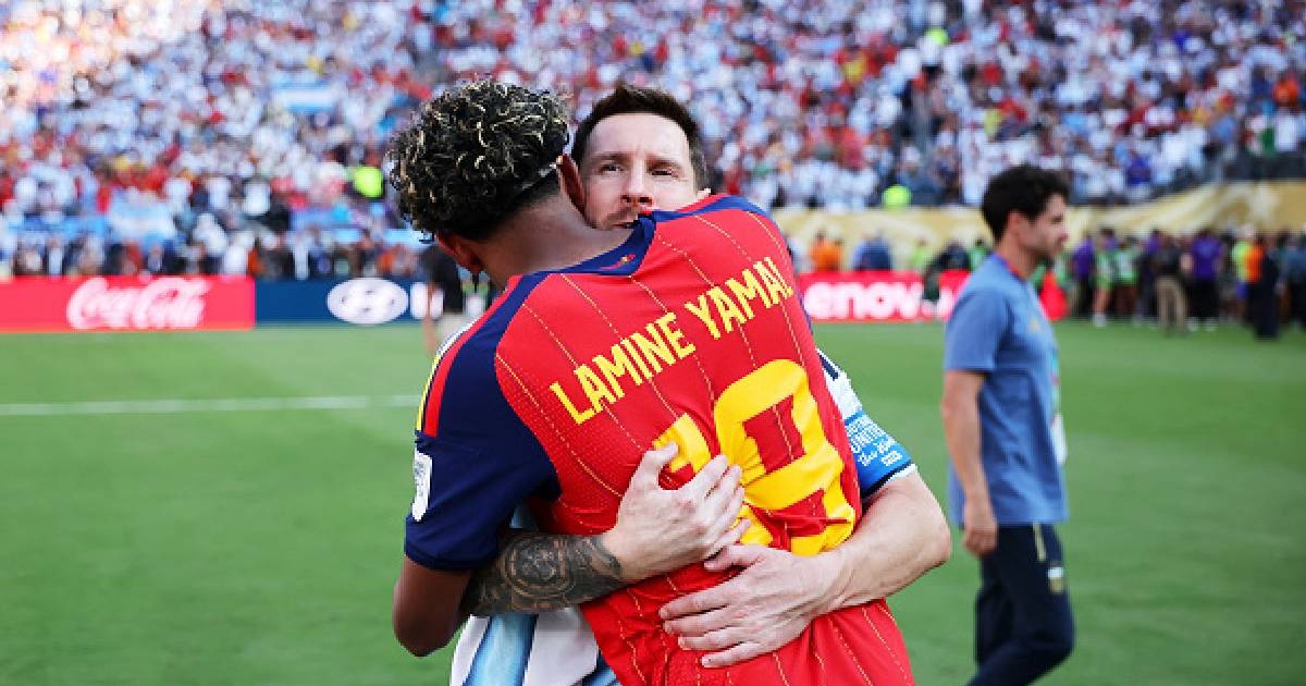 Lionel Messi și Lamine Yamal