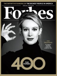 Elizabeth Holmes, pe coperta celebrei reviste Forbes, în 2014