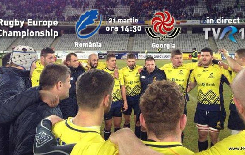 Derby-ul România - Georgia la rugby, în direct la TVR