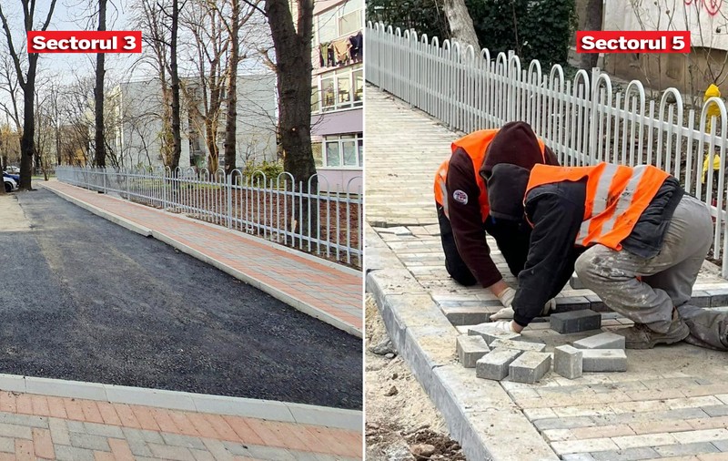 Amendă pentru „paveliada” din sectorul 5, copie la indigo a lucrărilor de reducere a spațiului verde din sectorul 3. Ce au în comun cele două primării