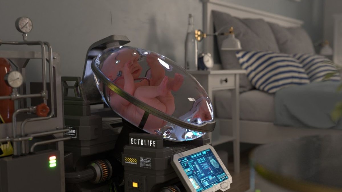 bebeluș într-un uter artificial