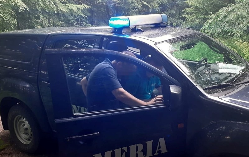 Turist amendat de jandarmi, după ce a hrănit un urs în zona Cotei 1400 Sinaia