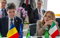 Nicușor Dan și Georgia Meloni la un eveniment european FOTO Presidency