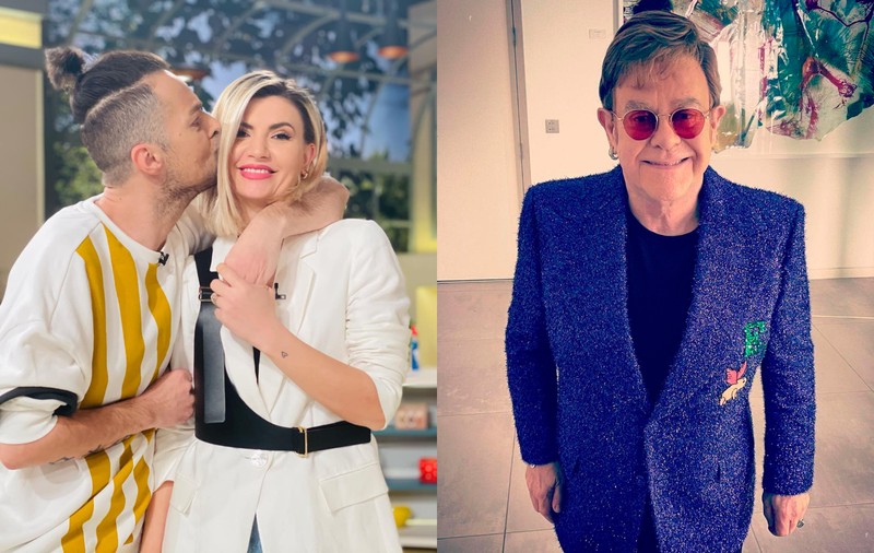 Anamaria Ionescu și Tudor de la Fly Project, în același restaurant cu Elton John. Cum l-au filmat pe cântăreț
