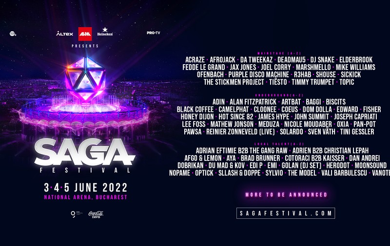 SAGA Festival anunță cel de-al treilea val de artiști Deadmau5, R3hab, Fedde Le Grand și Joseph Capriati, care vin pe 3, 4 și 5 iunie la București