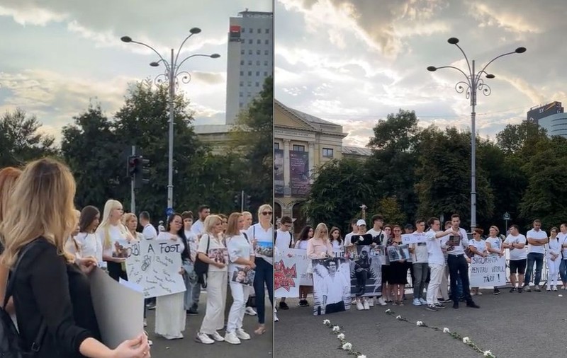 Rudele și prietenii tinerilor uciși în accidentul de la 2 Mai, protest în Piața Victoriei. Ce au cerut Poliției