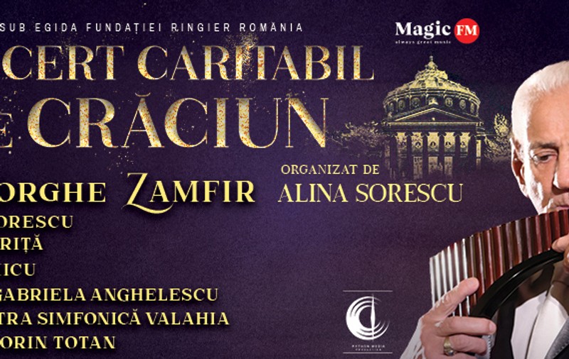 Concert caritabil de Crăciun, pe 20 decembrie, la Ateneul Român