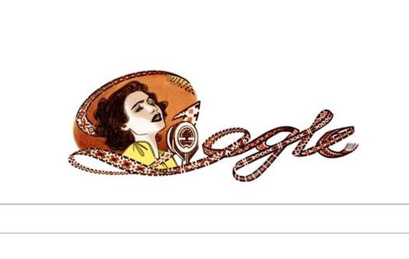 LOGO special REALIZAT de GOOGLE, cu prilejul ÎMPLINIRII a 100 de ani de la NAŞTEREA MARIEI TĂNASE