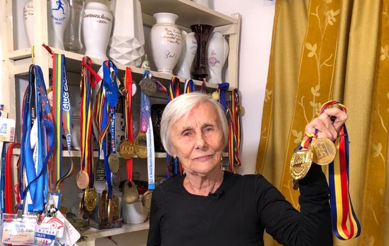 La 94 de ani, Elena Pagu se pregătește pentru Mondialul de atletism din 2021. “Fără medicamente, doar cu câte un pahar cu vin”