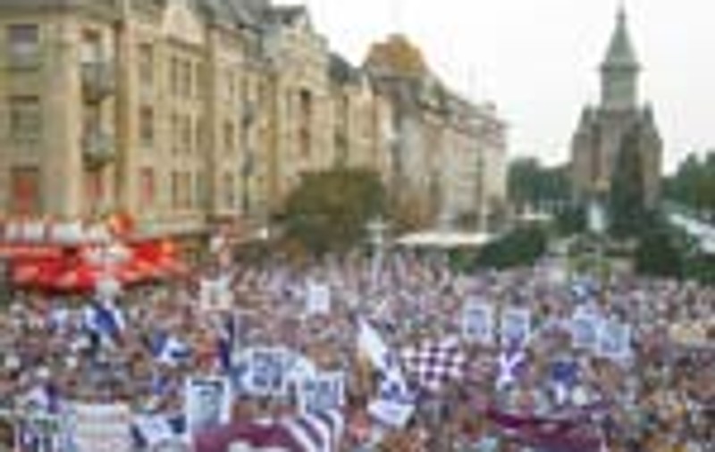 Revolta in alb si violet
