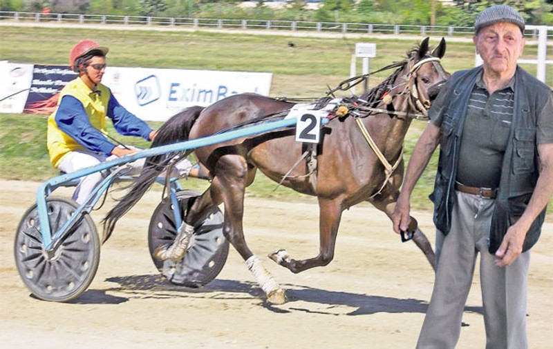 «La anul câştig eu!» | Calul lui Mihai Manea, cel mai bătrân driver din România, a terminat pe doi derby-ul de trap de Ploieşti
