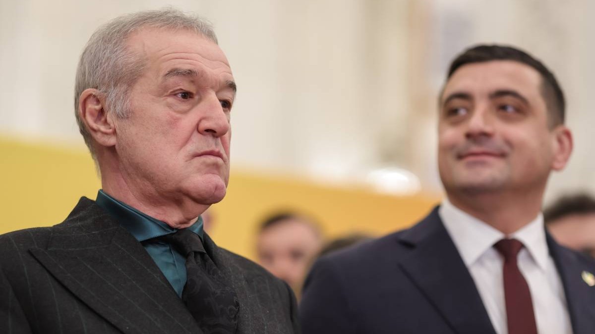 fotografie cu gigi becali care are o figura serioasa si george simion care zambeste larg
