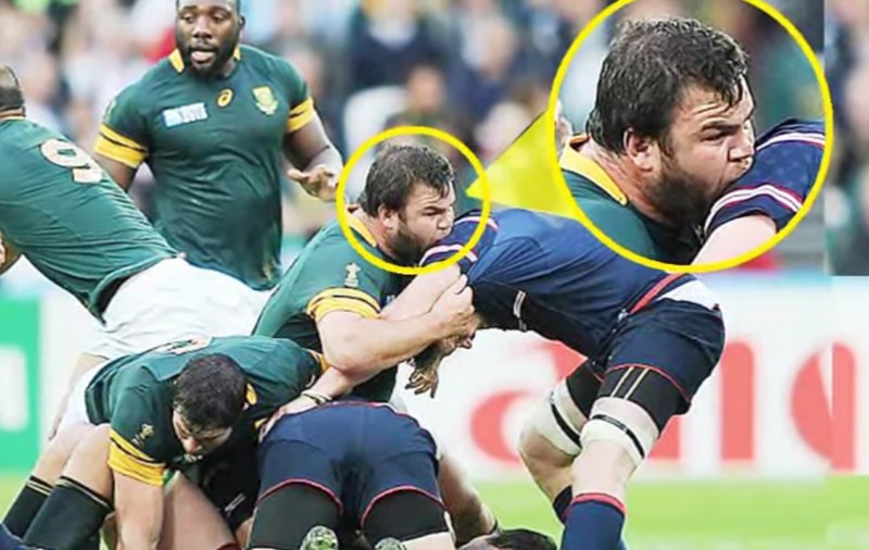 Scandal la Cupa Mondială de rugby: un jucător sud-african și-a mușcat adversarul