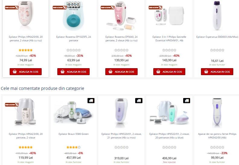 Epilatoare ieftine de Black Friday 2017