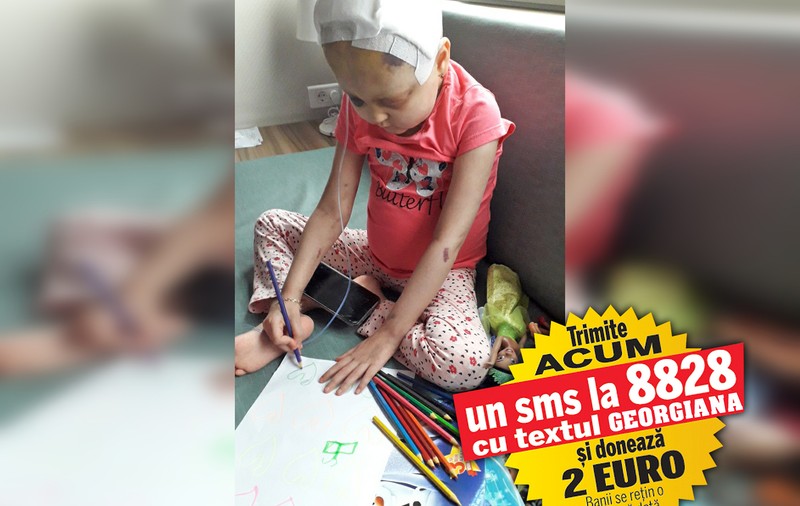 Singura șansă la viață a Georgianei e transplantul cu celule stem. Fetița bolnavă de cancer, internată în Turcia, are nevoie de 100.000 de euro