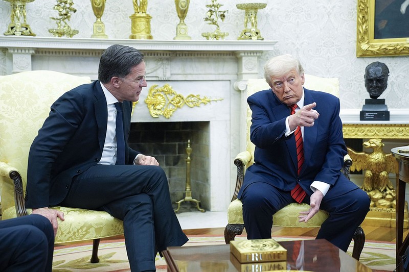 Președintele SUA, Donald Trump, se întâlnește cu secretarul general al NATO, Mark Rutte. Foto Hepta