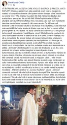 Mesajul integral al preotului din Galați | sursa foto Facbook