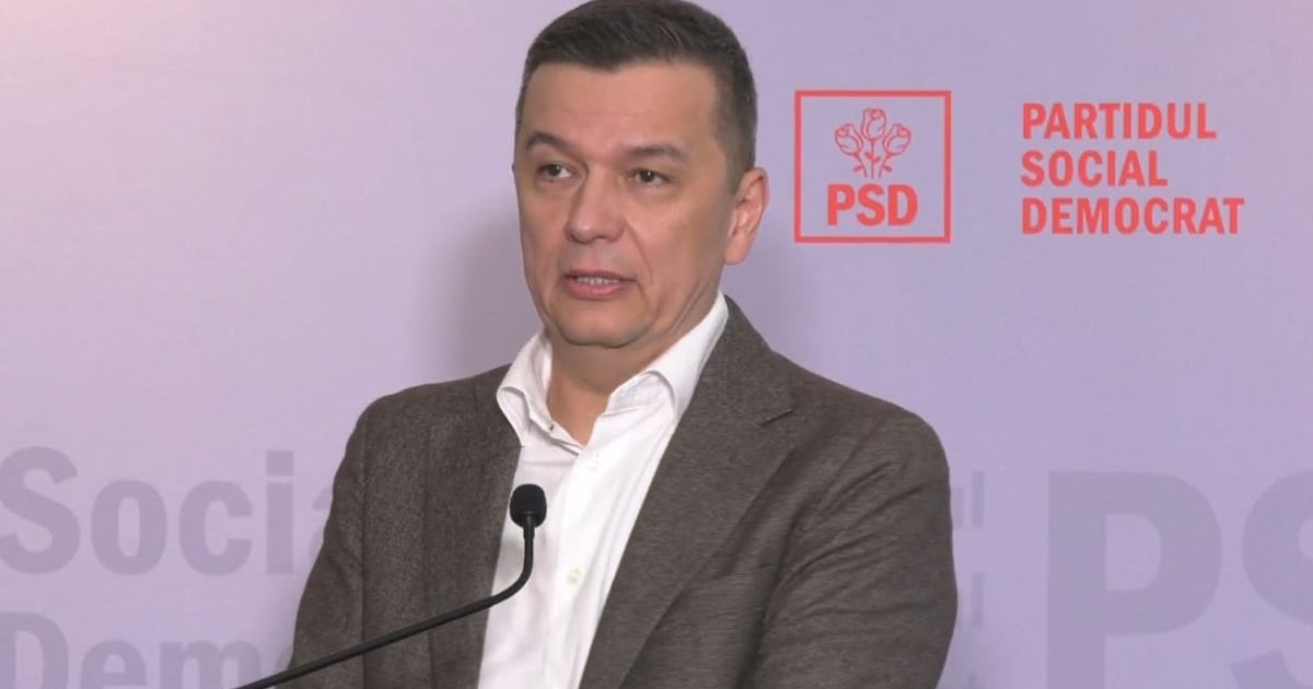Președintele PSD, Sorin Grindeanu, la o conferință de presă organizată la partid
