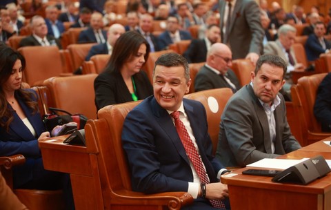 Sorin Grindeanu și Ciprian Șerban în Parlament FOTO Eli Driu
