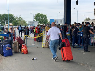 Jandarmii au purtat mască de protecție