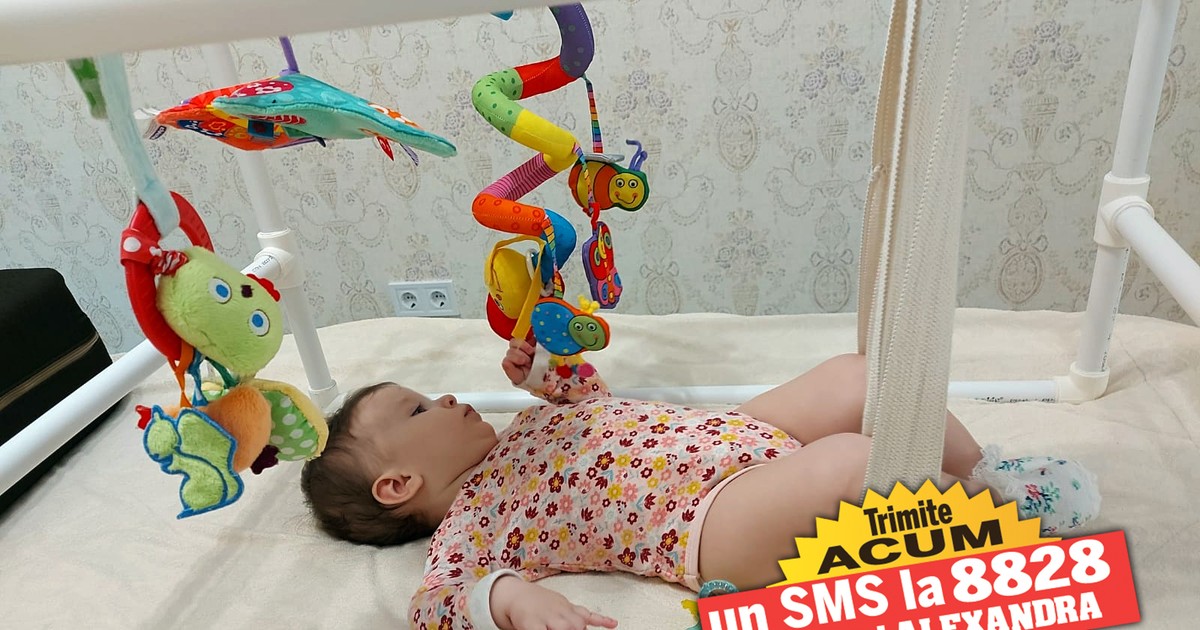 Un tratament genetic adus din SUA îi poate salva viața Alexandrei. Bebelușul de numai nouă luni suferă de amiotrofie spinală, iar vaccinul salvator costă 2.100.000 dolari