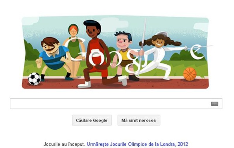 Google și-a schimbat logo-ul pentru a sarbători Jocurile Olimpice 2012