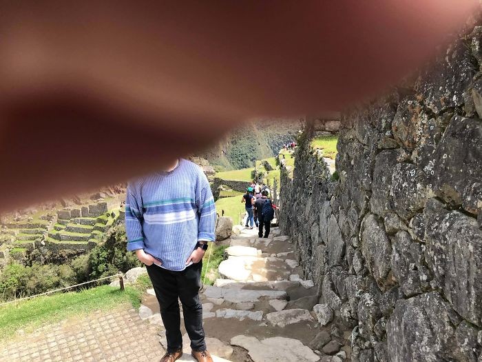 Poză făcută de tatăl meu la templul incaș Machu Picchu