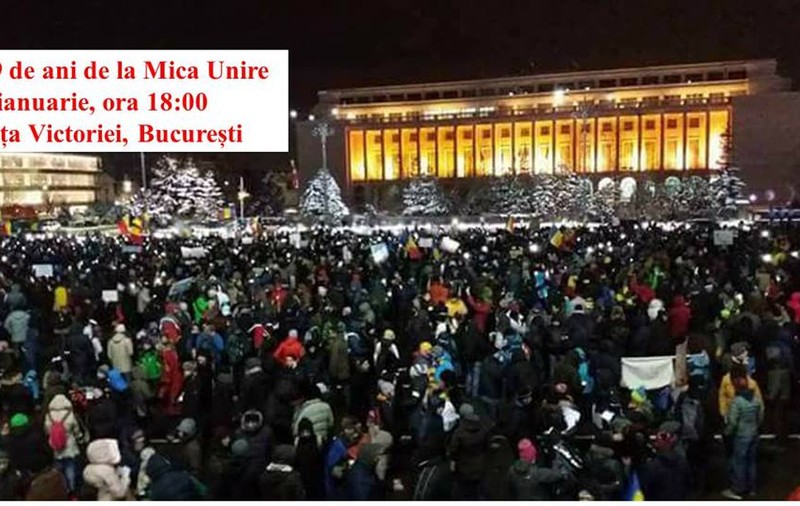UPDATE. Protest, miercuri seara, în Piața Victoriei. ”Uniți toți, scăpăm țara de hoți!”. Hora frăției, în fața Guvernului / GALERIE FOTO