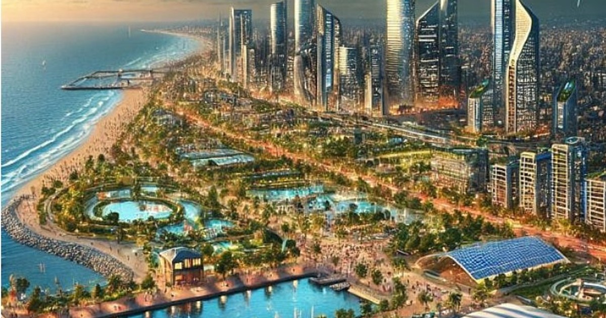 Gaza, 2035. Imagine creată de inteligența artificială Foto: The Times of Israel