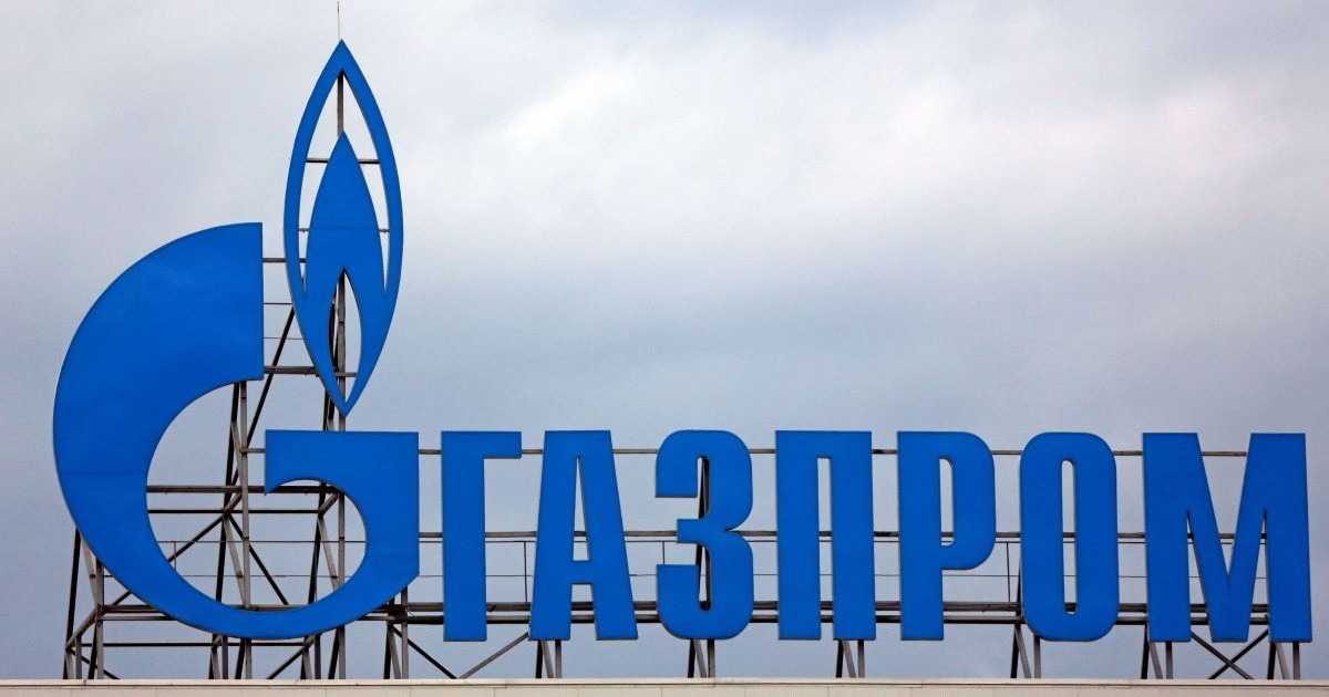 Sigla Gazprom la unul dintre sediile companiei