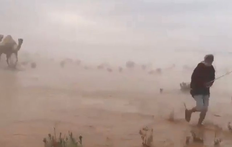 VIDEO | Imagini șocante cu deșertul acoperit de ape