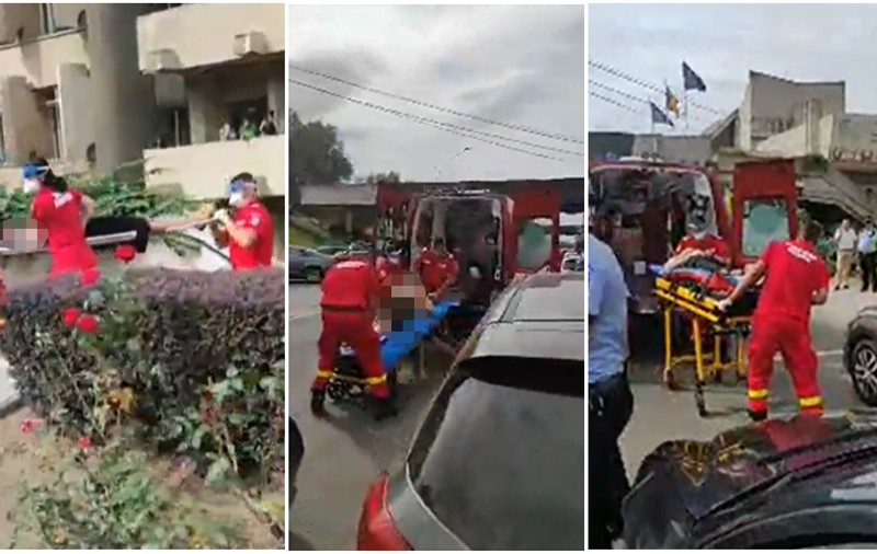 VIDEO | O tânără a căzut de la etajul 11 al Palatului Administrativ din Satu Mare. Femeia este în stare critică