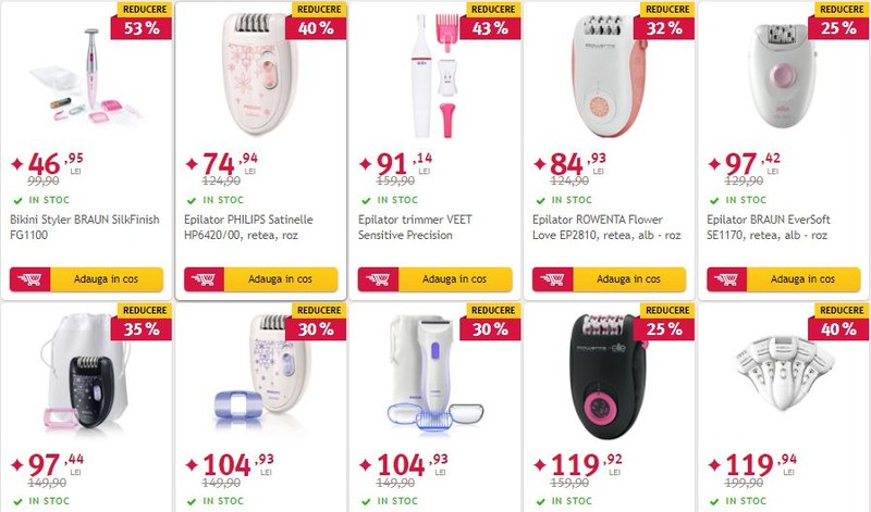 Epilatoare ieftine de Black Friday 2017