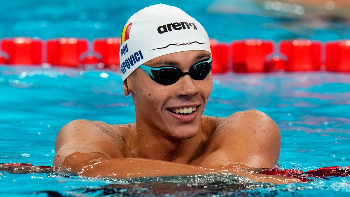 David Popovici câștigă bronzul în proba de 100m liber la Jocurile Olimpice Foto Profimedia