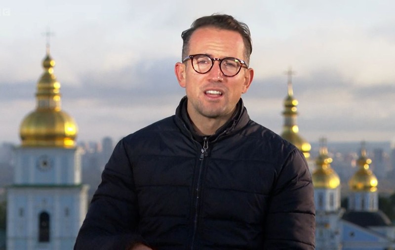 Bombardamentele din Kiev, surprinse în direct la BBC - VIDEO